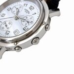 HermÃ¨s Clipper Watch, 57.4g, Stainless Steel Quartz Movement, White Dial, CL1.910, Free Shipping - Image 8