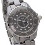 CHANEL H3241 J12 33mm Chromatic 12P Diamond Watch in Titanium Ceramic/Titanium Ceramic for Women - Image 4