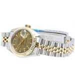 ROLEX Datejust 10P Diamond Houndstooth Gold 69173G Wo 40548 - Image 3