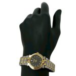 GUCCI 9000L Logo Engraved Stainless Steel Quartz Wrist Silver/Gold 37789 - Image 2