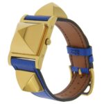 Hermes HERMES Medor Watch Gold Plated x Embossed Leather 1994 Quartz Analog Display White Dial Ladies - Image 2