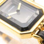 Chanel CHANEL PremiÃ¨re S Watch, Gold Plated (GP), Leather Strap, Women's, Black, H0001 - Image 9