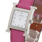 Hermes HH1.210 H Watch Stainless Steel Leather Ladies HERMES - Image 3