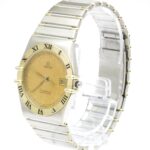 OMEGA Constellation 18K Gold Steel Quartz Mens Watch 398.0866 - Image 2
