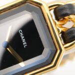 Chanel CHANEL PremiÃ¨re S Watch, Gold Plated (GP), Leather Strap, Women's, Black, H0001 - Image 9