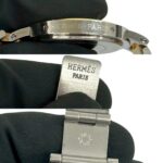 HERMES Clipper Stainless Steel GP Quartz Wrist Silver 32943 - Image 3