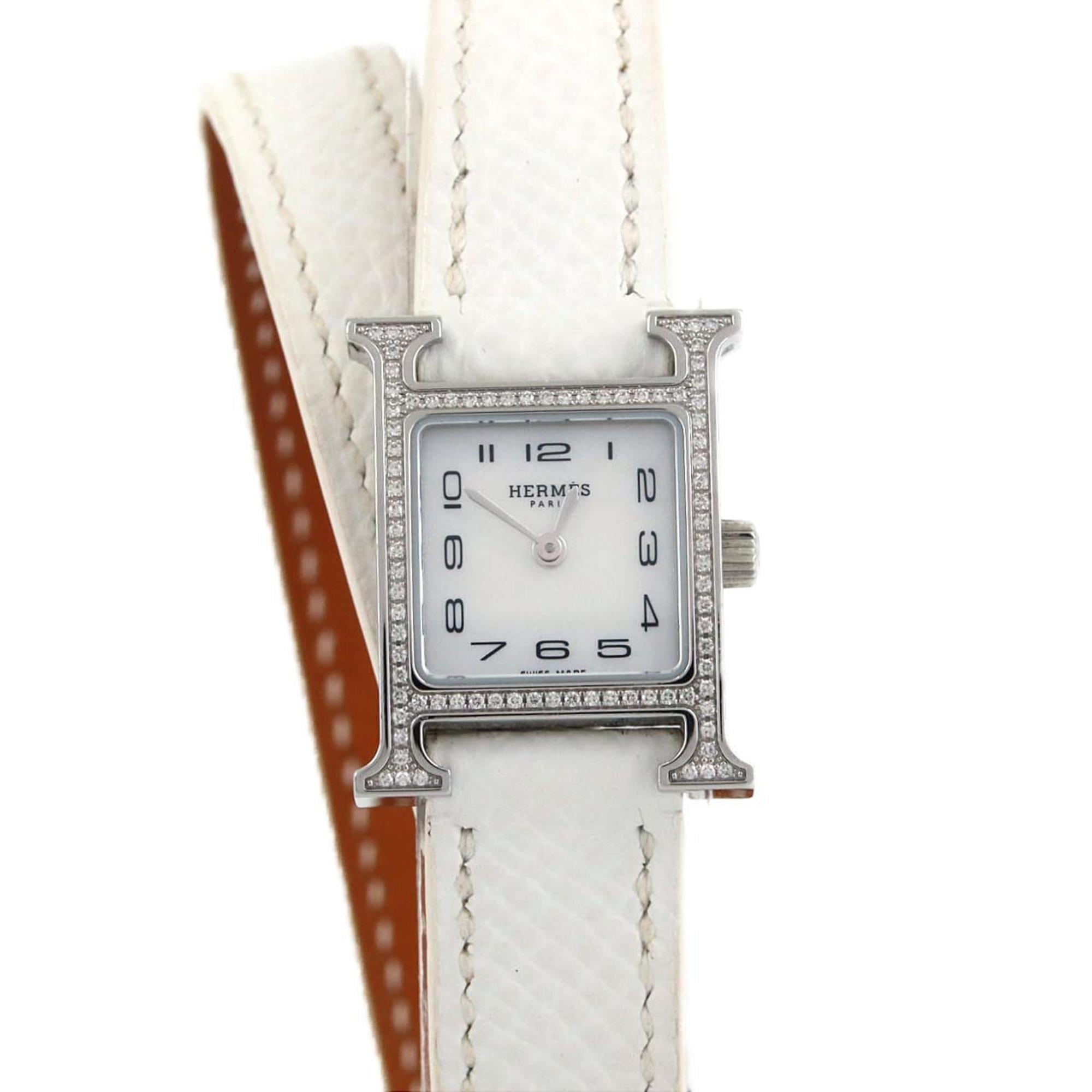 2000_a196606b-c799-4e46-bef0-8d79c4545e94.jpg Hermès H Watch Double Tour D HH1.131 Stainless Steel Quartz Wristwatch - Image 1