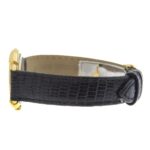 Christian Dior watch, model 58.121.2, gold-plated leather strap, gold quartz, analog, white dial, women's. - Image 4