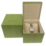 Gucci Grip Watch, Interlocking G, 157.5mm, Stainless Steel, Quartz Movement, Analog Display, White Dial, Women's - Image 8