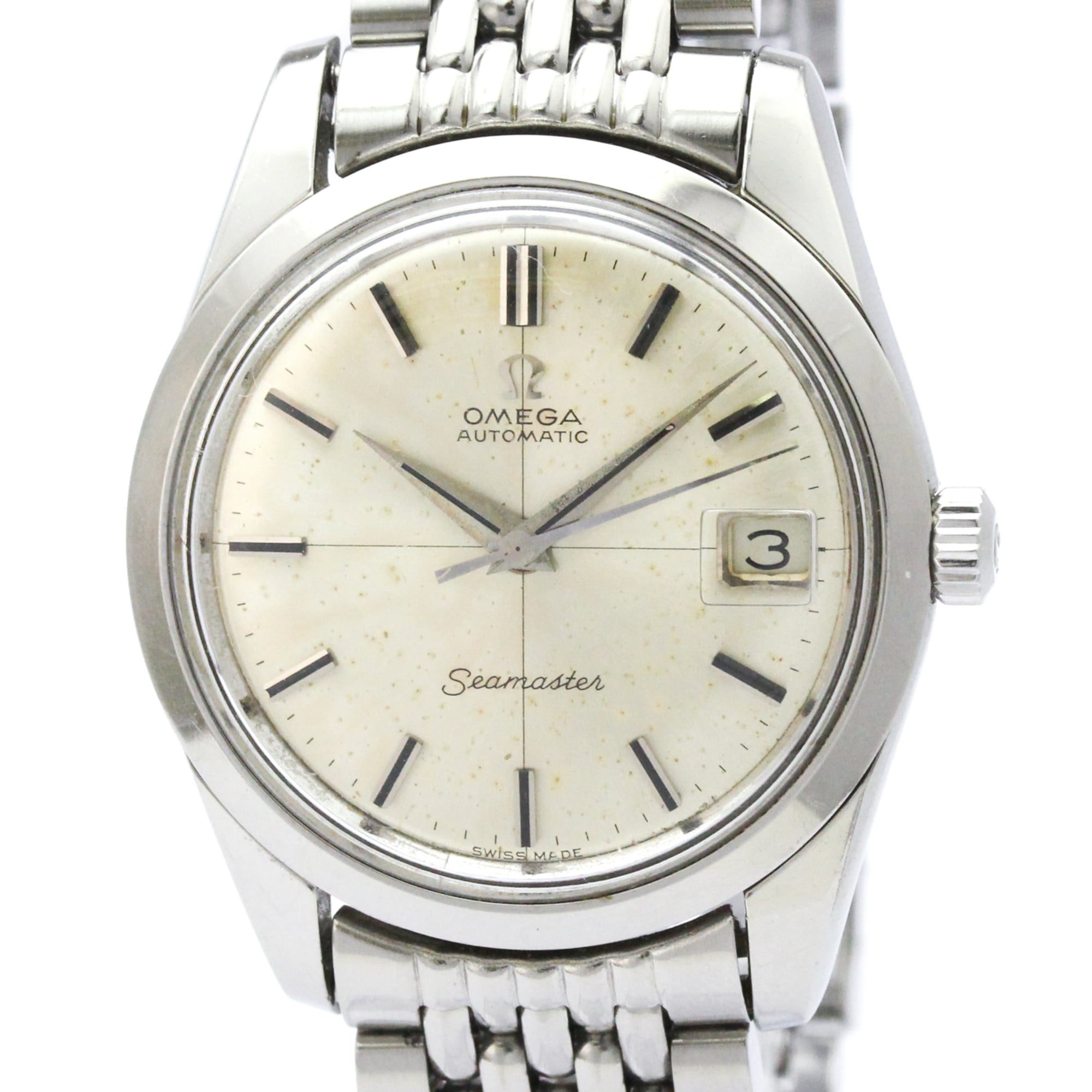 2000_a294640a-d244-4204-9a08-8b9d731e5675.jpg OMEGA Seamaster Cal 562 Rice bracelet Steel Mens Watch 166.010 Vintage - Image 1