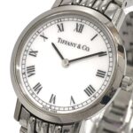 TIFFANY&Co. Tiffany M1510 Classic Quartz Round 2 Hand Analogue Watch SS Ladies Silver - Image 3