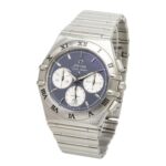 Omega Constellation Chronograph Watch 1542.40 Quartz Navy Dial Stainless Steel Men's OMEGA - Image 2