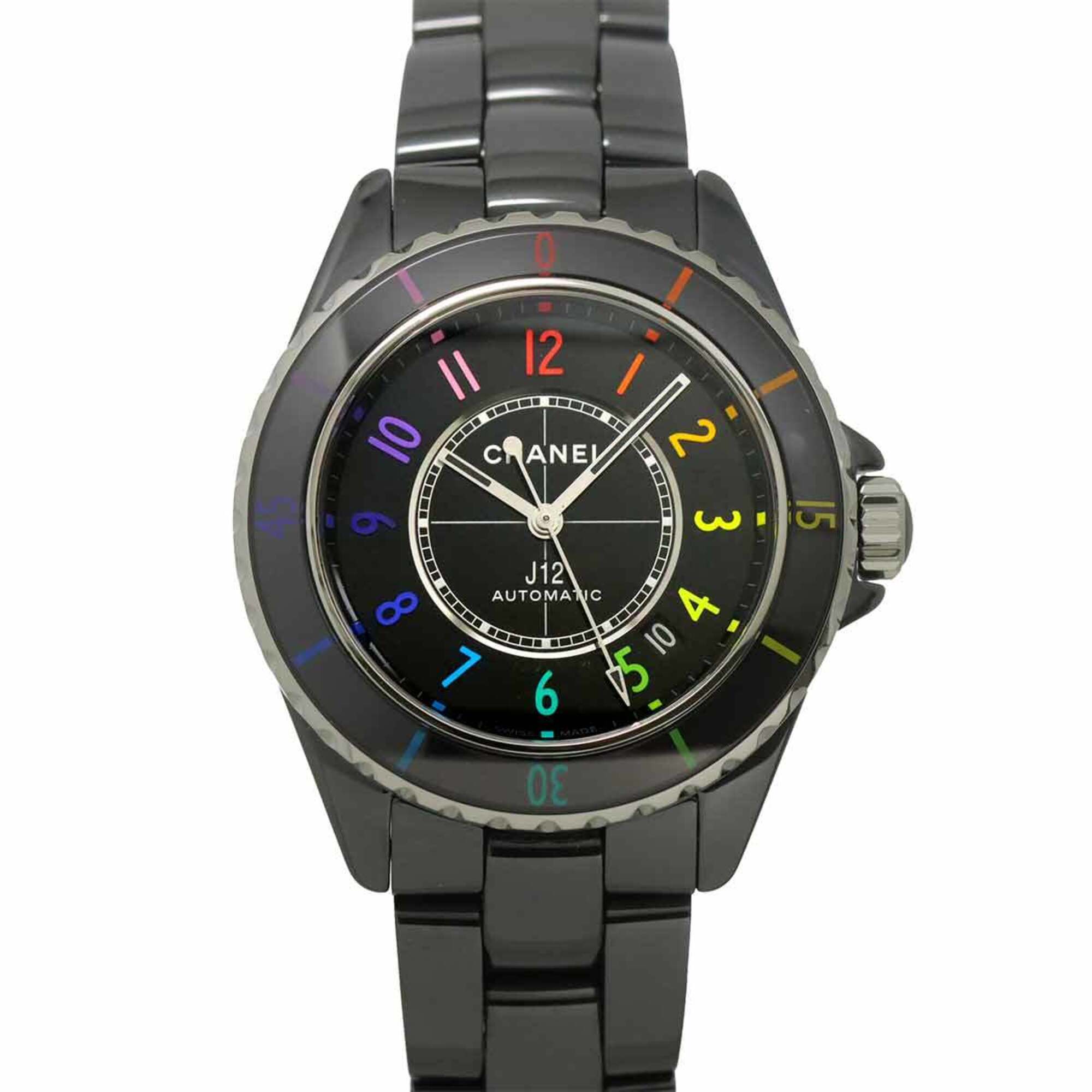 2000_a41d95d1-e428-495c-9bb3-d1a9d6684ffb.jpg Chanel J12 Electro 38, Limited Edition of 1255 Pieces Worldwide, H7122, Men's Watch, Date, Black Ceramic, Automatic Winding. - Image 1