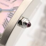 Cartier Tank FranÃ§aise SM Watch, Stainless Steel, Ladies, Pink/Pink Shell, W51028Q3 - Image 5
