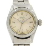 Rolex ROLEX Oyster Perpetual Watch Thunderbird Bezel 6623 Stainless Steel 1965 Automatic Silver Dial perpetual Ladies