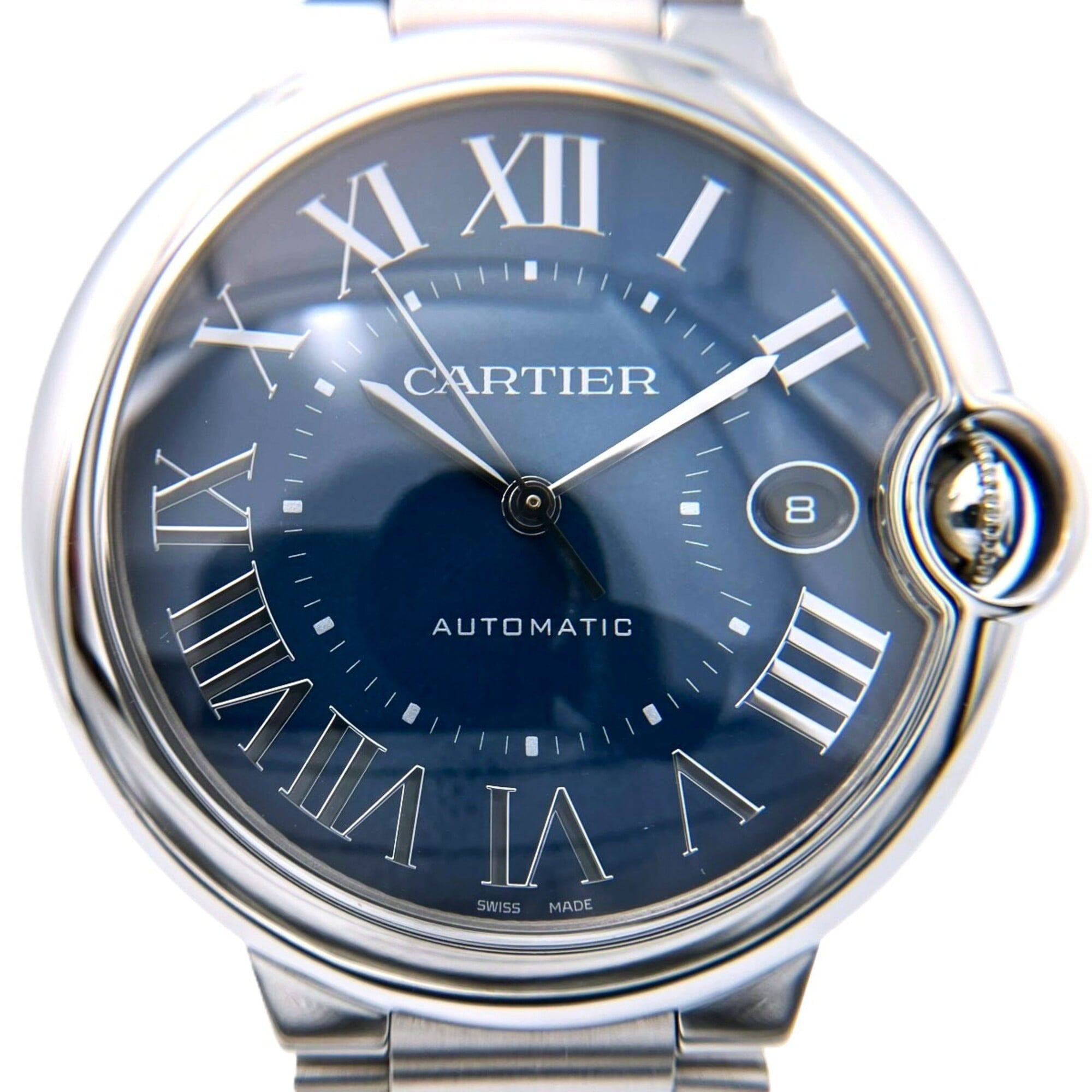 2000_a7cdb262-528f-4ae7-972c-77382815074e.jpg Cartier Ballon Bleu de automatic watch, total weight 119.4g, stainless steel, blue dial, WSBB0061 - Image 1