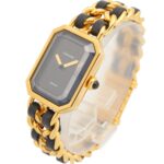 Chanel CHANEL PremiÃ¨re M Watch, Gold Plated Leather, Women's, Black, H0001 - Image 2