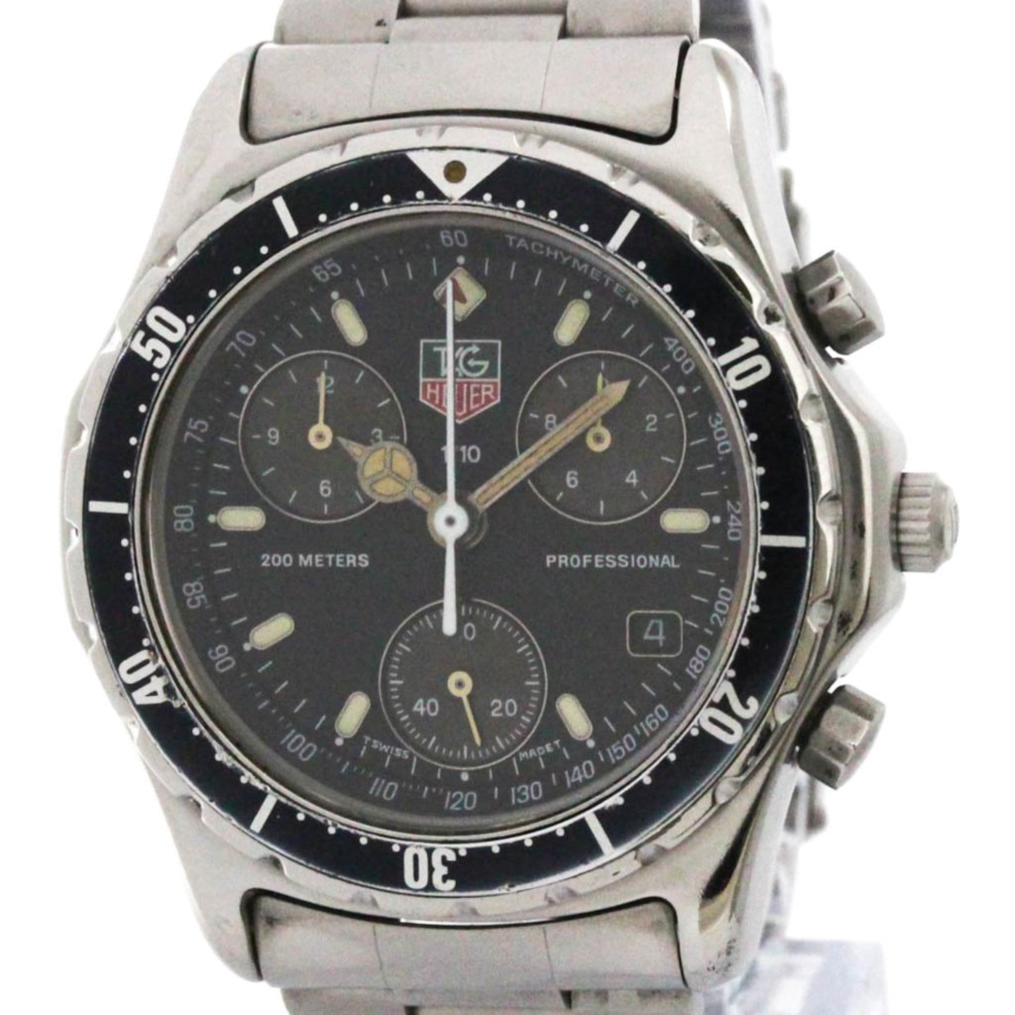 2000_a9c6fb3e-7d07-42e8-85a2-54440ce70e7e.jpg TAG HEUER Professional Chronograph Steel Quartz Mens Watch 570.206 - Image 1