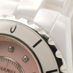 Chanel J12 12-Diamond Watch, Ceramic, Diamond, Ladies, Pink Tone, Shell, H5513 - Image 9