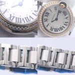 CARTIER Cartier Ballon Bleu SM Bezel Diamond WE902079 Women's Watch K18PGxSS 40308 - Image 9