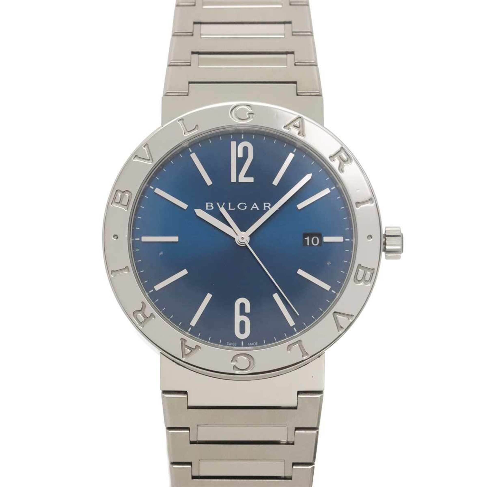 2000_ad896f40-85df-4384-80f2-900884caa74a.jpg BVLGARI BB41S Date Blue Automatic Self- - Image 1