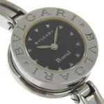 BVLGARI Bzero1 Watch, BZ22SS, Stainless Steel, Quartz Movement, Analog Display, Black Dial, Women's - Image 3