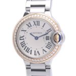 CARTIER Cartier Ballon Bleu SM Bezel Diamond WE902079 Women's Watch K18PGxSS 40308