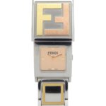 Fendi Secret 2 Time Zone 5500L Stainless Steel Gold Quartz Watch 1915 FENDI