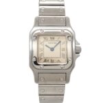 Cartier Santos Galbee SM W20024D6 Wo Ivory Quartz
