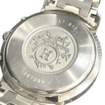 Hermes Clipper watch, total weight 102.4g, stainless steel, quartz movement, navy dial, CL1.910 - Image 5