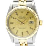 ROLEX Datejust 16013 18K Gold Steel Ladies Watch