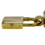 Hermes HERMES Wo Brand Kelly Quartz QZ GP Leather KE1.201 Gold Brown â—‹Y - Image 4