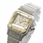 Cartier Santos Galbee SM Two-Tone W20045C4 20th Anniversary Limited Edition Ladies' Date Silver GuillochÃ© Yellow Gold Automatic Movement. - Image 7