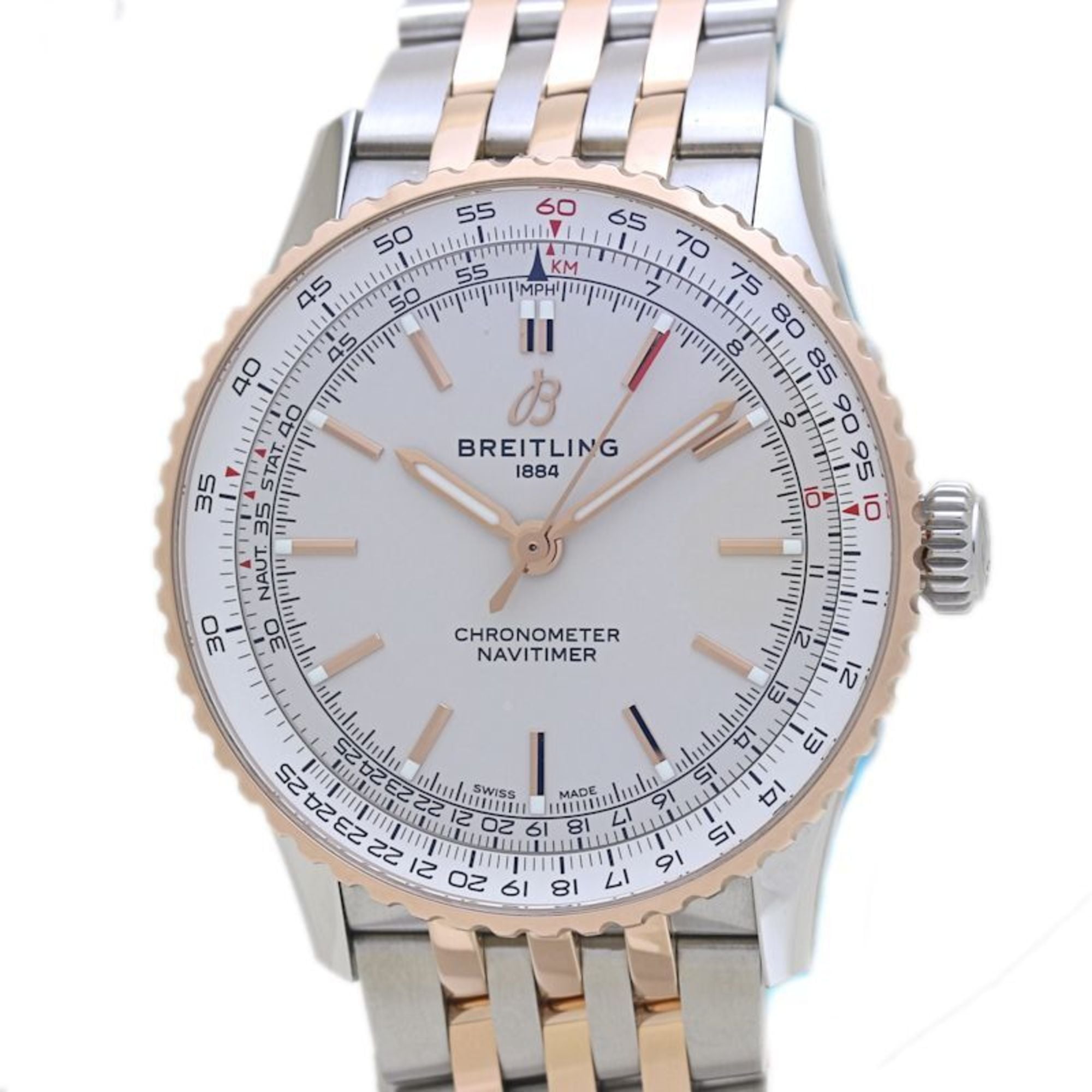 2000_afb1eb38-3cba-4ef2-9e9e-2f6740089d24.jpg BREITLING Navitimer Automatic 41 U17329F41G1U1 U17329 Men's Watch 18KRG 40176 - Image 1