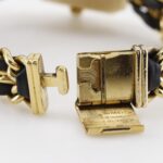 Chanel CHANEL Premiere L Watch Gold Plated x Leather Quartz Analog Display Black Dial Ladies - Image 8