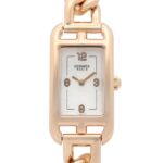 Hermes Nantucket PM 29mm 18K Pink Gold (PG) Wo White/White Shell NA2.170