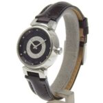 Louis Vuitton Tambour Watch Disc Diamant Amarante Q121U Stainless Steel x Monogram Vernis Diamond Quartz Analog Display Amarant Dial Women's - Image 2