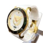 Gucci Dive Mystic Cat total weight 108g stainless steel rubber strap quartz movement white and gold dial 136.3 - Image 2