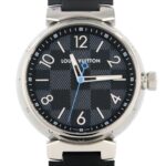 Louis Vuitton Tambour Damier Graphite QA073 SS Quartz