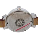 Louis Vuitton Tambour Watch Q1211, Stainless Steel and Leather Quartz Movement, Analog Display, Brown Dial, Women's - Image 5