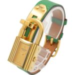 Hermes Kelly Watch, Gold Plated (GP), Leather Strap, Ladies' Champagne Color, KE1.201 - Image 2