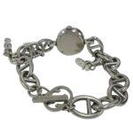 GUCCI Gucci Logo Charm Stainless Steel Quartz Wrist Silver 37369 - Image 8