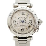 Cartier Pasha C Meridian GMT W31029M7 Silver Dial (Boys' Size)