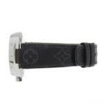 Louis Vuitton Tambour GM Watch QA073 Stainless Steel x Monogram Eclipse Canvas Quartz Analog Display Black Dial Men's - Image 4
