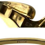 FENDI 600L Logo Engraved GP Quartz Wrist Bangle Gold 22368 - Image 3
