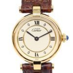 Cartier Must VendÃ´me SM Vermeil Quartz with Roman Numerals Gold and Ivory Dial Ladies'