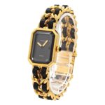 Chanel Premiere Large Size H0001 Wo Black Gold Quartz - Image 2