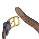 Hermes Medor watch, gold plated x leather, 1994 model, quartz, analog, white dial, women's. - Image 6