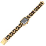 CHANEL Premiere Original Edition Watch, GP (Gold Plated), Leather, Women's, Black, H6951 - Image 3