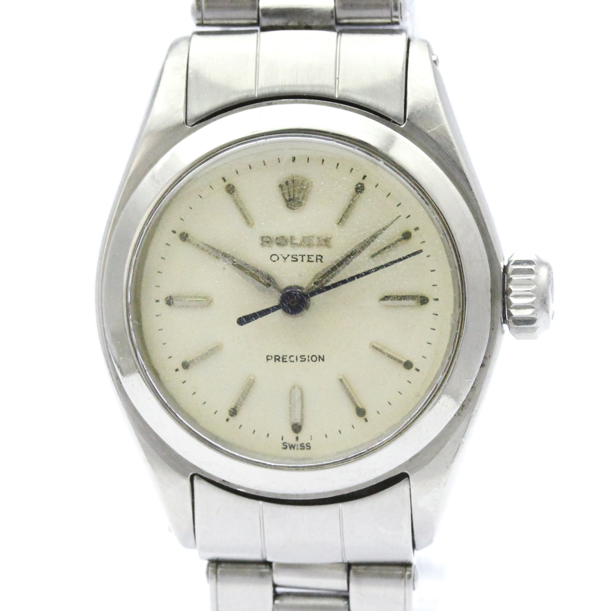 2000_c0a2b033-c899-4cc7-8614-9407d320ffe3.jpg ROLEX Oyster Precision 6410 Steel Hand-Winding Ladies Watch Vintage - Image 1